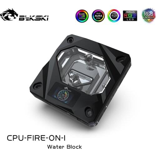 Bykski CPU Water Block use for INTEL LGA1150/1151/1155/1156 2011 X99 / A-RGB AURA Light / Block with OLED Temperature Display