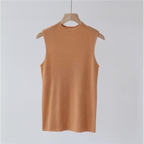 Women Knitting Sweater Vest Sleeveless Wool Blend Soild Autumn and Winter New Korean Soft Casual Ladies Jumper