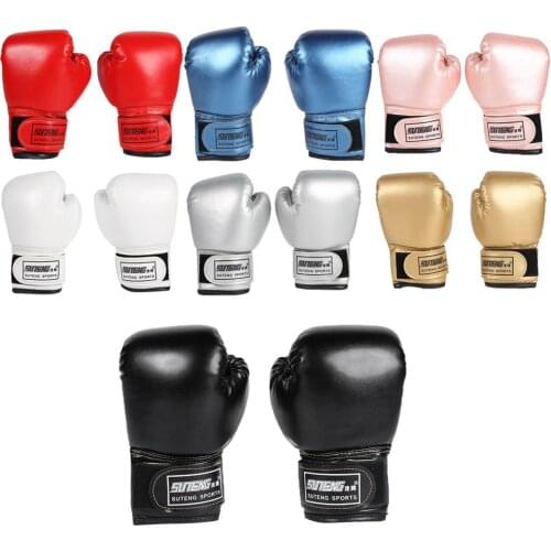 VKTECH 2pcs Professional Boxing Training Fighting Gloves Leather Kid Sparring Muay Thai Kickboxing Punching Gloves Dropshipping