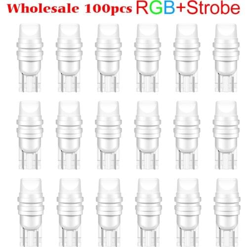 100x T10 Led W5W Led Ceramic 3D Canbus Bulb Car Interior Light WY5W 194 168 Reading Dome Light Instrument Plate Turn Side Lamp