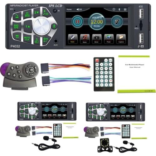 3.8 Inch Autoradio Bluetooth Auto Audio MP5 Player Car Radio FM 1 Din Radio Player Wheel Control