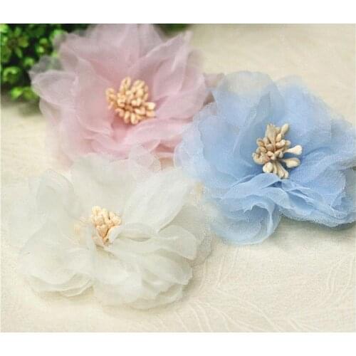 3pcs/lot patches flowers for clothing DIY sew on floral parches Embroidery flower applique for wedding dresses hat bags 5cm