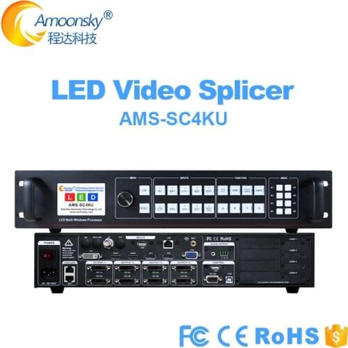4KU processor input multi windows splicer ultra HD video processing for 4k port panel p3.5 small unit support colorlight s2 send
