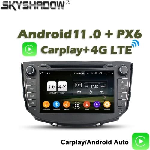 720P Wireless Carplay PX6 Android 10 4G+64G Car DVD Player GPS RDS Radio wifi Bluetooth 5.0 For Lifan X60 2011 - 2013 2014 2015