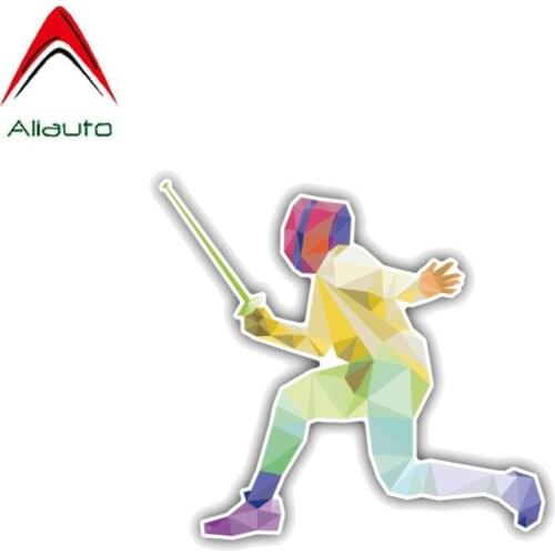 Aliauto Creative Car Sticker Fencing Triangulated Sport Waterproof Automobiles & Motorcycles Accessories PVC Decal,11cm*10cm