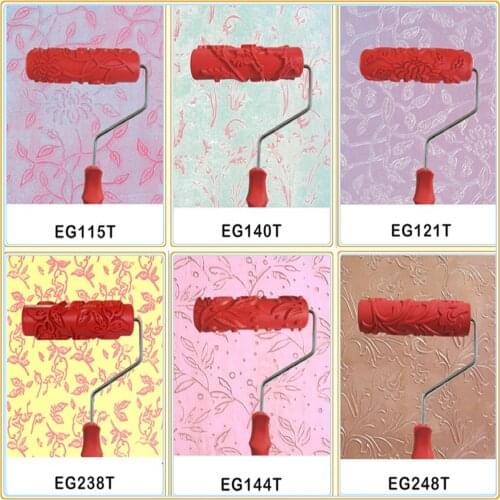 Free shipping 7inch red rubber roller wall decoration painting roller, Paint Roller for Wall Decoration Paint tools HOMEDIY TOOL