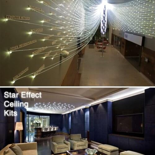 Bluetooth Fiber Optic Lights Mobile Phone APP Control 2m Optic Fiber Cable 260PCS Stars Music Control RF Remote Ceiling Lighting