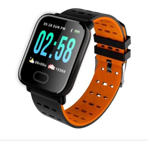 Heart Rate Blood Pressure Smart Wristband Fitness Bracelet Tracker Sport Touch Screen Bluetooth Smartwatch Band for IOS Android