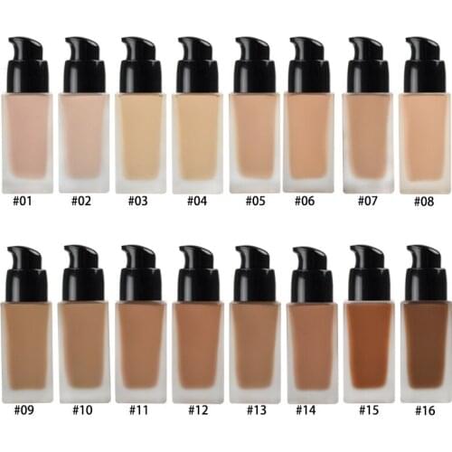 Long Lasting Liquid Concealer Foundation Glass Bottle Moisturizing Oil Control Nude Matte Cosmetic Makeup Base Custom Label