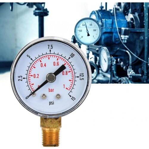Tyre Pressure Meter Mechanical Pressure Gauge 1/8inch BSPT Bottom Connection for Air Oil Water Vacuometro Digital