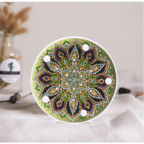DIY Diamond Painting Lamp with LED Lights Full Drill Crystal Drawing Kit Bedside Night Light Arts Crafts for Home Decoration