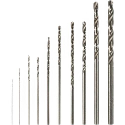 10Pcs HSS High Speed White Steel Twist Drill Bit Set For Dremel Rotary Tool New