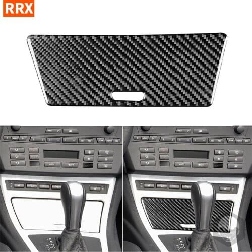 For BMW X3 E83 2004 2005 2006 2007 2008 2009 2010 Carbon Fiber Sticker Central Storage Box Panel Trim Interiors Car Accessories