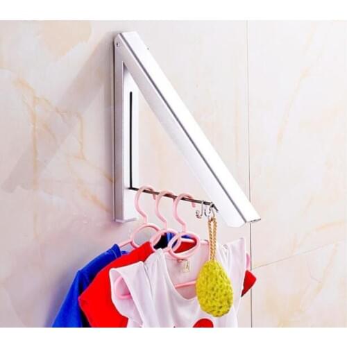 Wall Hanger Retractable Indoor Clothes Hanger Magic Foldable Drying Rack Waterproof Clothes Towel Rack