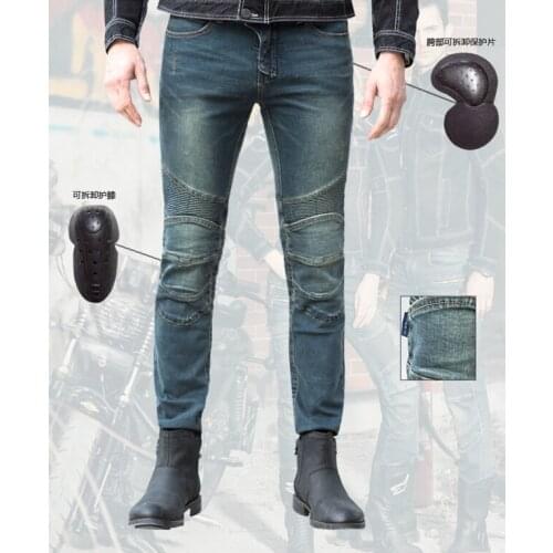 2018 Newest uglyBROS Featherbed jeans The standard version car ride jeans trousers Motorcycle jeans Drop the jeans Blue and gray