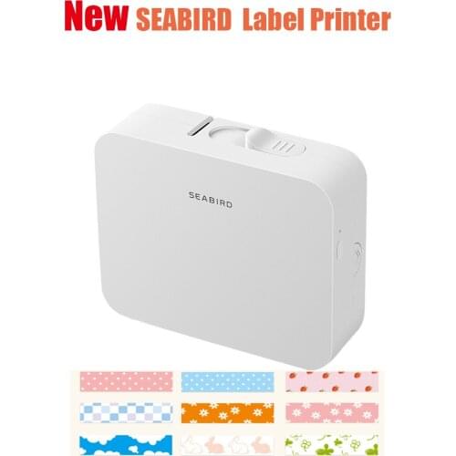 Original SEABIRD label printer Mini Pocket Heat Sublimation Finely Travel easy portability Color stickers Bluetooth App Smart