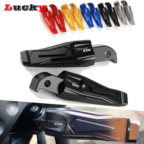 LOGO Tmax DX / SX Motorcycle Passenger Footrests Rear Foot Pegs Rests For Yamaha Tmax 530 T-max Tmax530 DX/SX 2017 2018 2019