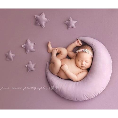 Starmoon fairy tale pillow for newborn baby photo shoot moon stars pillow posing accesories