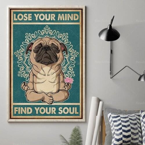Lose your mind, find your soul poster, meditation decoration, ideal gift for meditators, meditation, yoga lovers vertical poster