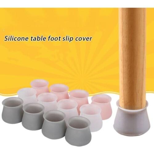 16PCS Table Chair Leg Silicone Cap Pad Protection Table Feet Cover Floor Protector Non-slip Table Chair Rubber Feet Pad