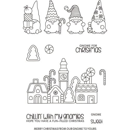 Winter Transparent Clear stamp and cutting dies Christmas DIY Silicone Seals Scrapbooking / Card Making/Photo Album Decoration