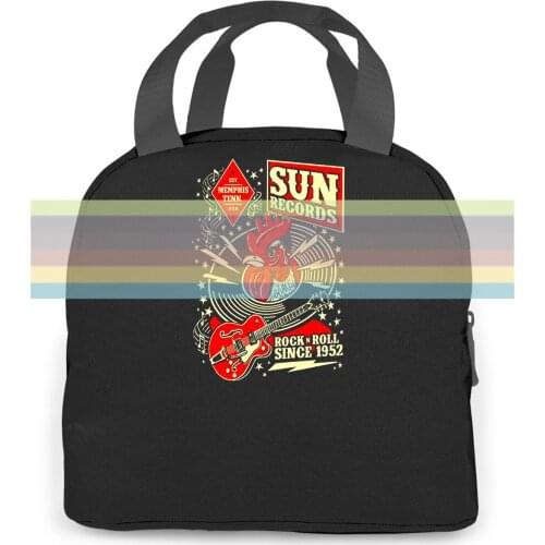 Sun Records Steady Rockabilly Hop Mens Cool Custom Any Logo women men Portable insulated lunch bag adult