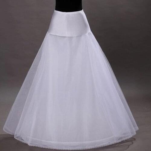Bridal Slips Wedding Underskirt White Underdress Falda Braut Petticoat Long Crinoline Sottoveste A Line Petticoat Layer