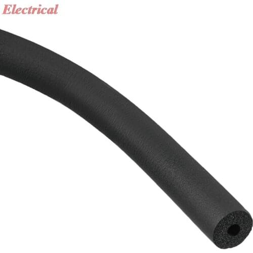 1pc 6ft 2/8" x 3/8" Foam Hose Air Conditioner Heat Insulation Pipe Black