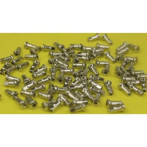 Pillar 5R Internal Nipples 0.95g/pc brass silver Gauge 14 Length 10.5mm round head 14G hidden bike nipples FG 2.3