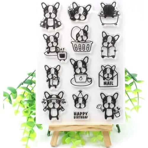YPP CRAFT Lovely Dogs Transparent Clear Silicone Stamps for DIY Scrapbooking/Card Making/Kids Crafts Fun Decoration Supplies 219