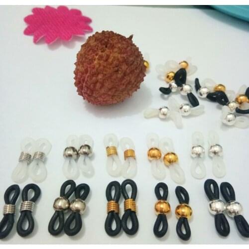 Eyewear Jewelry Findings Rubber Round Beads Strap Connectors Eyeglasses Chain Eyewear Holder Adjustable Glasses Rope Accessories