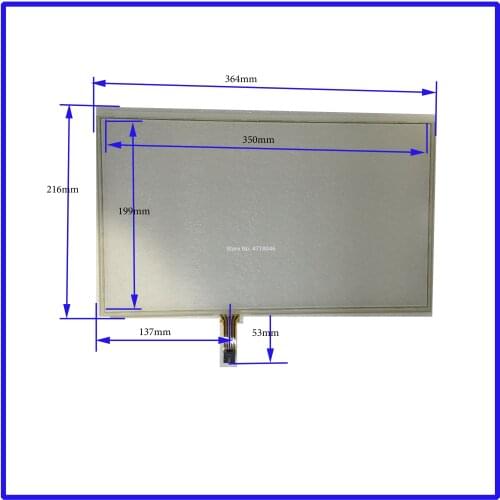 ZhiYuSun wholesale 5pcs/lot 364*216mm 15.4inch resistance screen 364mm*216mm