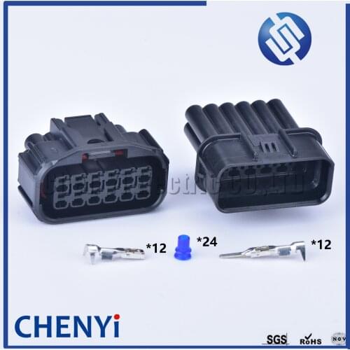 1 Sets 12 pin car waterproof auto connector male and female LED Fog Light Wire Socket Connector 6181-6784 6189-7410 For Honda