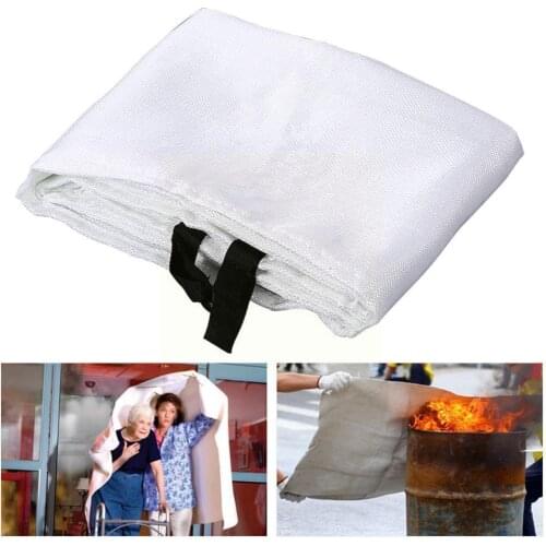 1M X 1M Fire Blanket Fighting Fire Extinguishers Tent Emergency Blanket Survival Boat Shelter Fire Safety Cover X7I0