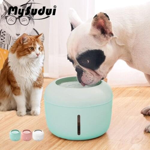 2.5L Automatic Pet Cat Fountain Drinking Water Mute Filter Cat Drinker Feeder Dogs Cats Water Dispenser Bowl Electric USB kitten