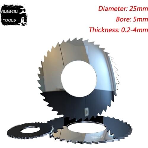 25x5mm Tungsten Steel Face Milling Cutter, 25x5mmx40T Solid Tungsten Carbide Circular Saw Blades Cut Stainless Steel, (0.2-4mm)