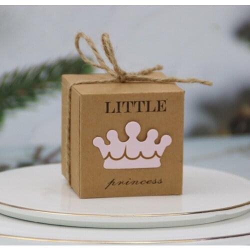 5pcs Prince Princess Baby Shower Dragees Baptism Candy Box Wedding Favors and Gifts Box Birthday Party Decoration for Guests
