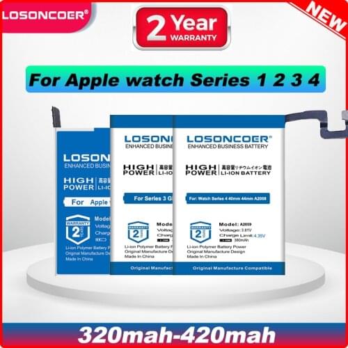 LOSONCOER 420mAh A1579 Battery for Apple watch Series 1 Series 2 38mm 42mm Real Capacity Series1 Series2 Good Quality Battery