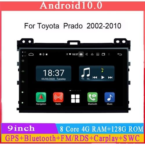 9" Screen Carplay android10 car radio for Toyota Prado 2002-2010 car multimedia gps navigation player audio stereo headunit