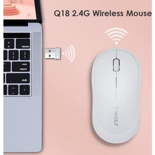 2.4G Mouse Q18 Wireless Laptop Desktop Ultra-thin 1000dpi 3 Buttons Optical Mice for Household Computer Safety Parts