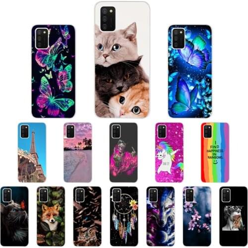 For Samsung A02s Case Galaxy A02S A025F Bumper 6.5 inch Soft TPU Silicone Cover For Samsung A 02 S Case Cartoon Flower Back Cove