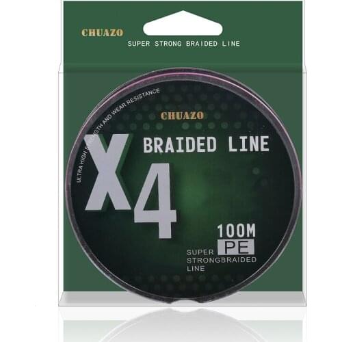 CHUAZO 200M PE Braided Fishing Line 4 Strand Multifilament Fishing Line for Carp Fishing Wire for All Fishing