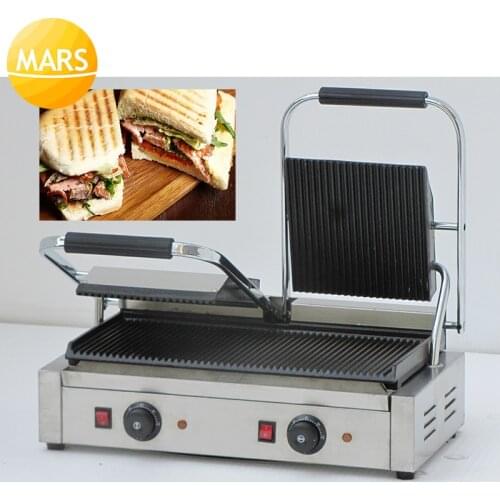 Double Panini Press Machine Commercial Panini Sandwich Maker; Panini Sandwich Press; Contact Grill Sandwich Griller