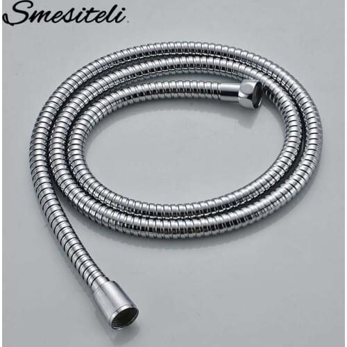 Smesiteli Hot Sale Flexible Polished Chrome Brass Connector Stainless Steel Handheld Shower Head Hose Replacement 1.5 Meters