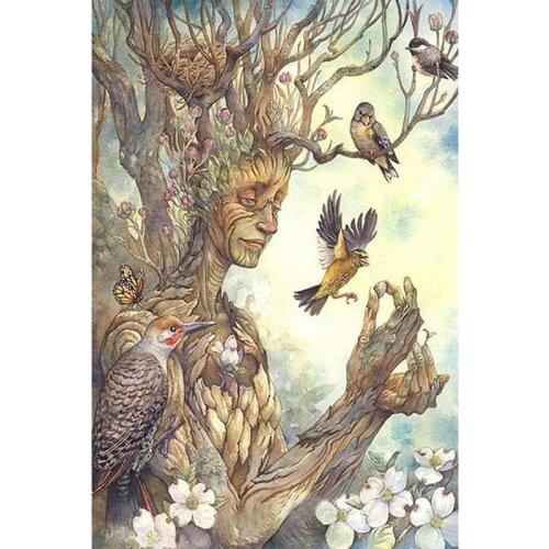 Full Square/Round 5D DIY Diamond Painting "Abstract Tree Man" 3D Embroidery Cross Stitch Mosaic Rhinestone Decor Home Crafts KBL