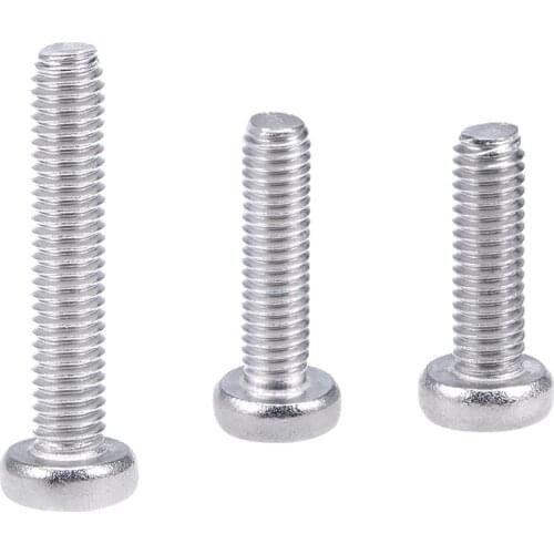 Uxcell 30-100pcs M3x10mm M3x12mm M3x14mm M3x16mm M3x30mm Machine Screws Pan Cross Head Screw 304 Stainless Steel Fasteners