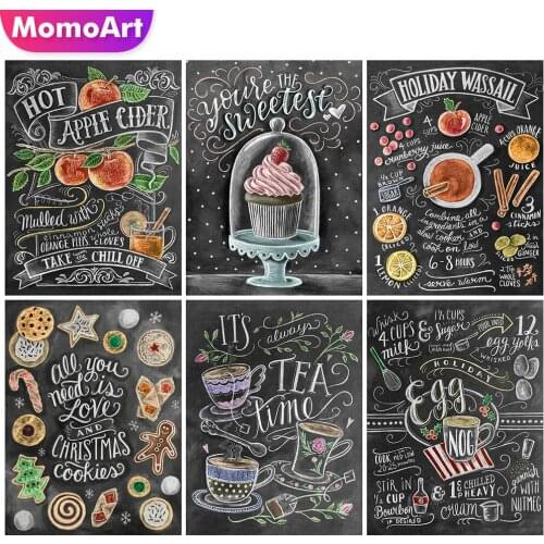 MomoArt 5D DIY Diamond Painting Blackboard Mosaic Sale Diamond Embroidery Landscape Diamond Mosaic Text Home Decorations