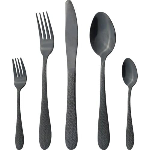 Dinnerware Set Cutlery Set Stainless Steel Black Cutlery Kitchen Home Party Utensil Set Gift Dinner Set Dishes Cutlery Set Case