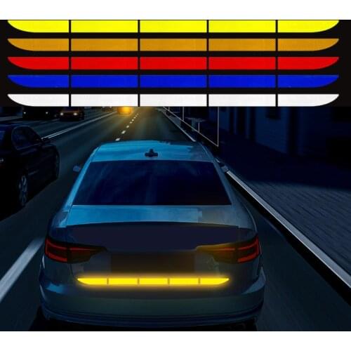 Car Reflective Sticker Warning Strip Tape Car Reflective Strip Stickers For Toyota RAV4 Yaris Camry 2007 2008 2009 Corolla Auris