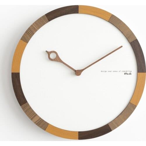 Nordic Creative Wall Clock Modern Design Wood Living Room Minimalist Digital Wall Clock Kitchen Relojes De Pared Clocks DE50WC